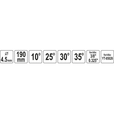 Kreipiančioji / gidas apvalioms dildelėms | 4.5 mm (YT-85048) 3