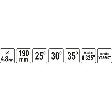 Kreipiančioji / gidas apvalioms dildelėms | 4.8 mm (YT-85046) 3