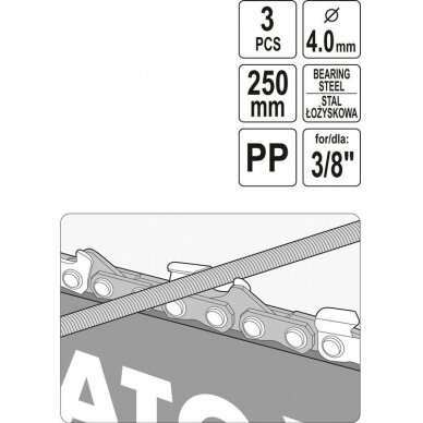 Kreipiančioji / gidas grandininiams pjūklams | su dilde | 4.0 mm (YT-85030) 4
