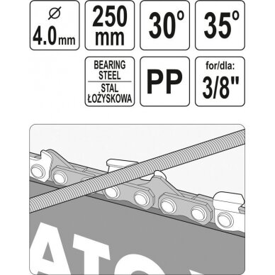 Kreipiančioji / gidas grandininiams pjūklams | su dilde | 4.0 mm (YT-85035) 4