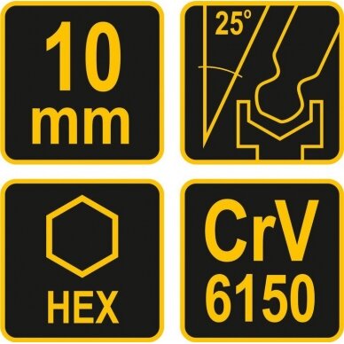 L tipo atsuktuvas HEX su rankena | šarnyrinis | 10 mm (56628) 3