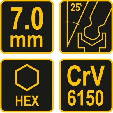 L tipo atsuktuvas HEX su rankena | šarnyrinis | 7 mm (56626) 3