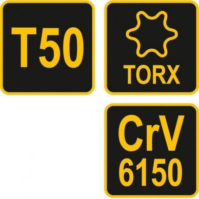 L tipo atsuktuvas su rankena | T-Star (Torx) | T50 (56638) 3