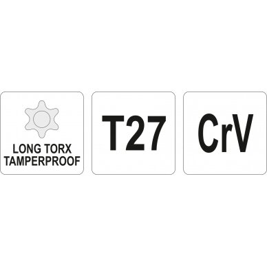 L tipo raktas | ilgas tipas | T-Star (su skyle) (Torx) T27 (YT-05518) 1