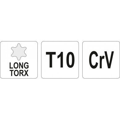 L tipo raktas | ilgas tipas | T-Star (Torx) T10 (YT-05494) 1