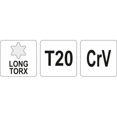 L tipo raktas | ilgas tipas | T-Star (Torx) T20 (YT-05496) 1