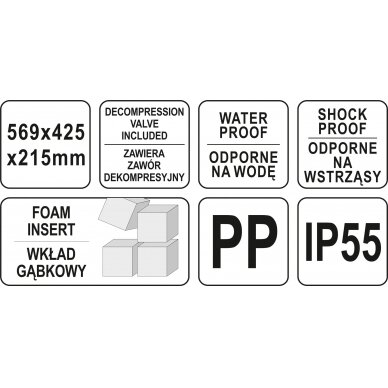 Lagaminas | Atsparus smūgiams, hermetiškas | 569х425х215 mm (YT-08906) 6