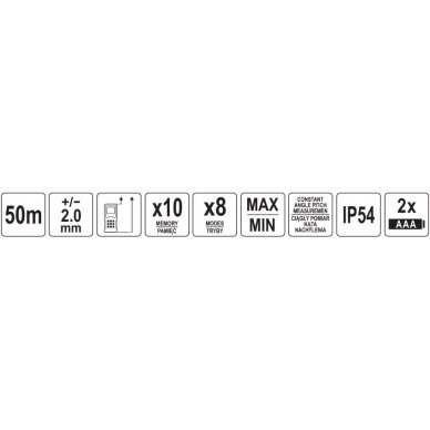 Lazerinis atstumo matuoklis | 0,2-50 m (81791) 6