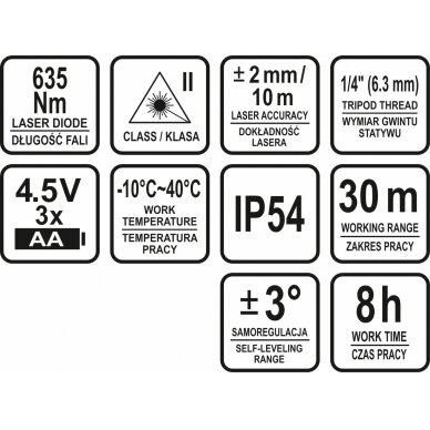 Lazerinis nivelyras | kryžminis savaime išsilyginantis lazeris (18000) 4