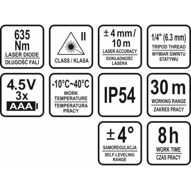 Lazerinis nivelyras | kryžminis trijų linijų išsilyginantis lazeris (18001) 4