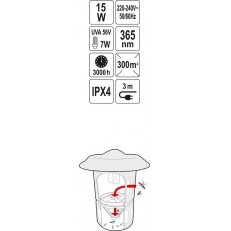 Lempa nuo vabzdžių | su ventiliatoriumi | UV-A 15W, IPX4 (67013) 4
