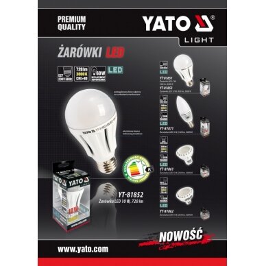 LED lemputė A60 E27 7W 590LM 230V (YT-81851) 4