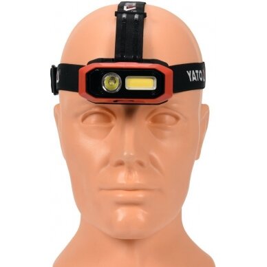 Lempa dedama ant galvos | lygus žibinto reguliavimas / judesio daviklis | 800LM AKU OSRAM LED (YT-08594) 1