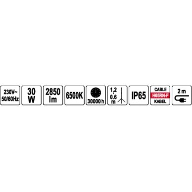 Lempa / prožektorius | su stovu | SMD LED 30W 2850 LM (YT-818161) 5