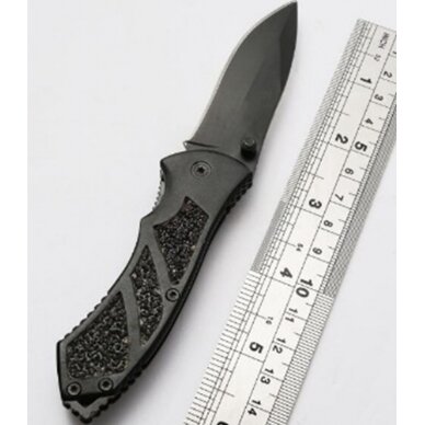 Lenktinis peilis | juoda apdaila su matine tekstūra | 20 cm (FK8) 6