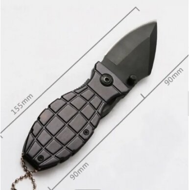 Lenktinis peilis | rankena aliuminis su juoda apdaila | 15.5 cm (FK6B) 4