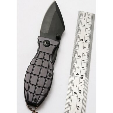 Lenktinis peilis | rankena aliuminis su juoda apdaila | 15.5 cm (FK6B) 6