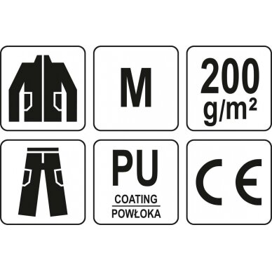 Lietaus kostiumas | kasdieniam darbui | PU | dydis M (YT-79711) 3