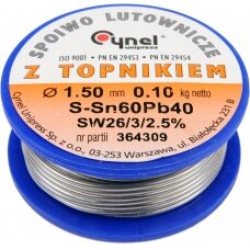 Lydmetalio viela Ø 1,50mm. 100g su fliusu (76814)