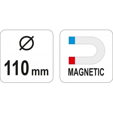 Magnetinis apskritas dubuo | 110 mm (YT-08295) 3