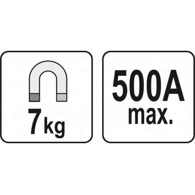 Magnetinis įžeminimas / masės gnybtas | 7 kg | 500A (YT-08625) 3