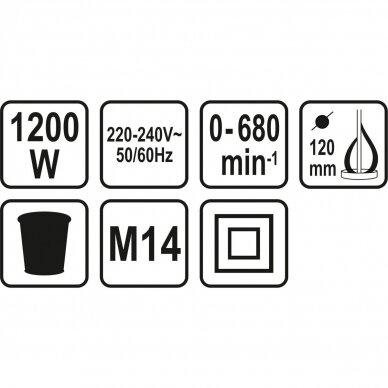 Maišyklė STHOR 78854 | M14 | 1200W 3