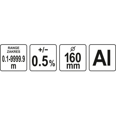 Matavimo ratas | keliamatis/odometras | 0,1 - 10 000 m (YT-71650) 5
