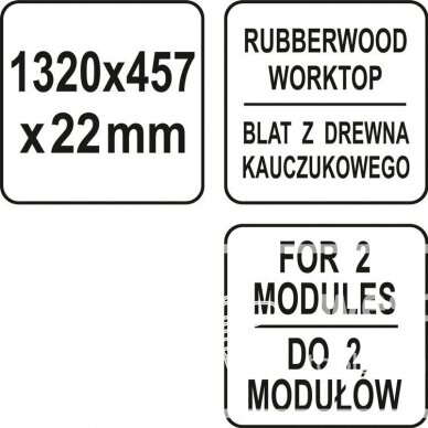 Medinis stalviršis YATO YT-08938 | 1320x457x25mm 2