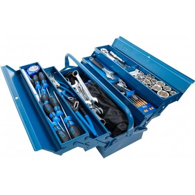 Metalinė įrankių dėžė su įrankių asortimentu | 137 vnt. (3340) 1