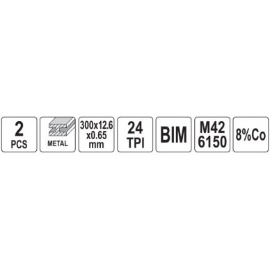 Metalo pjovimo pjūkliukų rinkinys | bimetal M42 + CrV 6150 + Co 8% | 2 vnt. (27542) 3