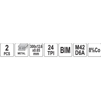 Metalo pjovimo pjūkliukų rinkinys | bimetal M42 + D6A + Co 8% | 2 vnt. (27543) 3