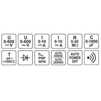 Multimetras / skaitmeninis multimetras, automatinis matavimo diapazonas (YT-73084) 3