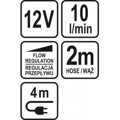 Nešiojamas turistinis dušas | 12V | 10L / min (82991) 7