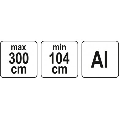Niveliavimo lenta | Aliuminė | teleskopinė | 3 m (YT-30491) 4