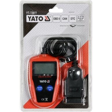 OBD II (EOBD) gedimų kodo skaitytuvas (YT-72977) 4