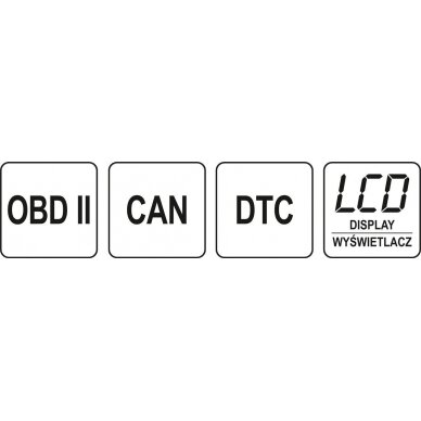 OBD II (EOBD) gedimų kodo skaitytuvas (YT-72977) 5