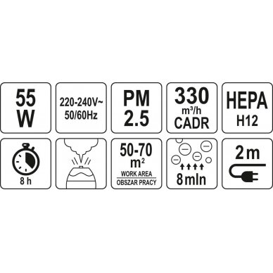 Oro valytuvas | galia 55W | 330 m3 / h (66934) 7