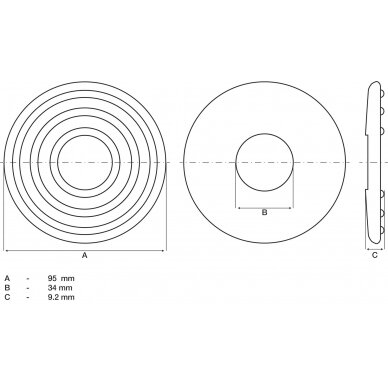 Padas balneliui BGS Technic 2889-2 | Ø95MM 1