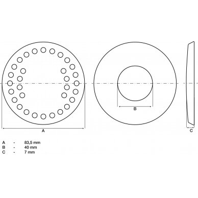 Padas balneliui BGS Technic 2897-2 | Ø83.5MM 2