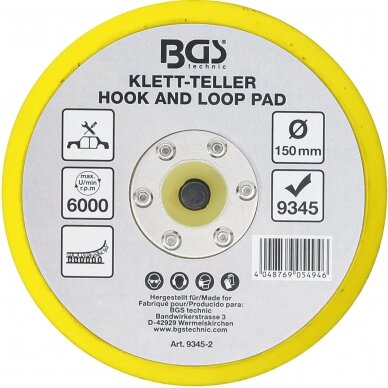 Padas poliruokliui BGS 9345 | Ø 150 mm (9345-2) 1