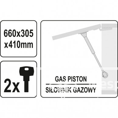 Pakabinama spintelė dirbtuvėms YATO YT-08935 | 660x305x410mm 6