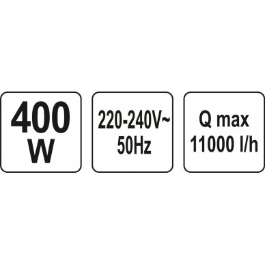 Panardinamas siurblys | su plūde | 400 W (YT-85330) 5