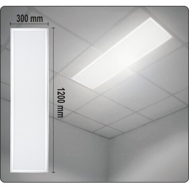 Patalpų šviestuvas  LED 40W 2800LM 300x1200x15mm (YT-81947) 1