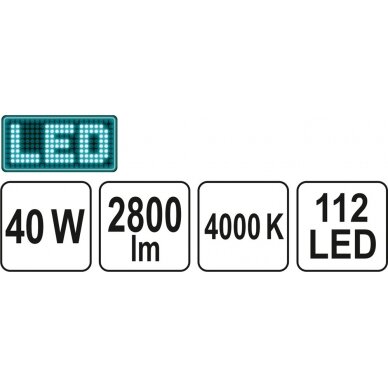 Patalpų šviestuvas  LED 40W 2800LM 300x1200x15mm (YT-81947) 6