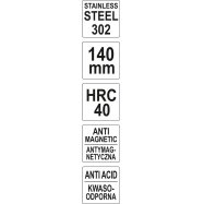 Pincetas tiesus antistatinis | 140 mm (YT-6916) 2