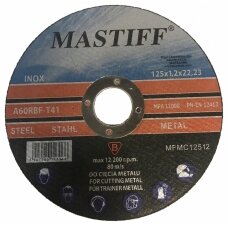 Pjovimo diskas metalui | 125x1.2x22,23 (A60TBF-12)