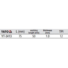 Pjūkliukai siaurapjūkliui 5vnt, 12 TPI / 2mm (metalui) (YT-3413) 2