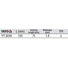 Pjūkliukai siaurapjūkliui 5vnt, 6TPI / 4mm (medis) (YT-3410) 3