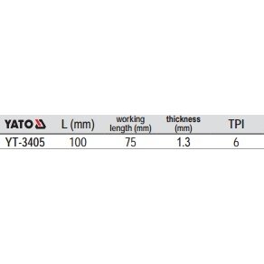 Pjūkliukas siaurapjūkliui 5vnt. 6TPI / 4mm (medis) (YT-3405) 3