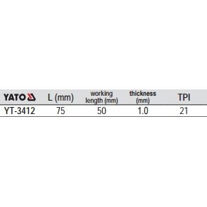 Pjūkliukai siaurapjūkliui 5vnt, 21 TPI / 1.2mm (metalui) (YT-3412) 2